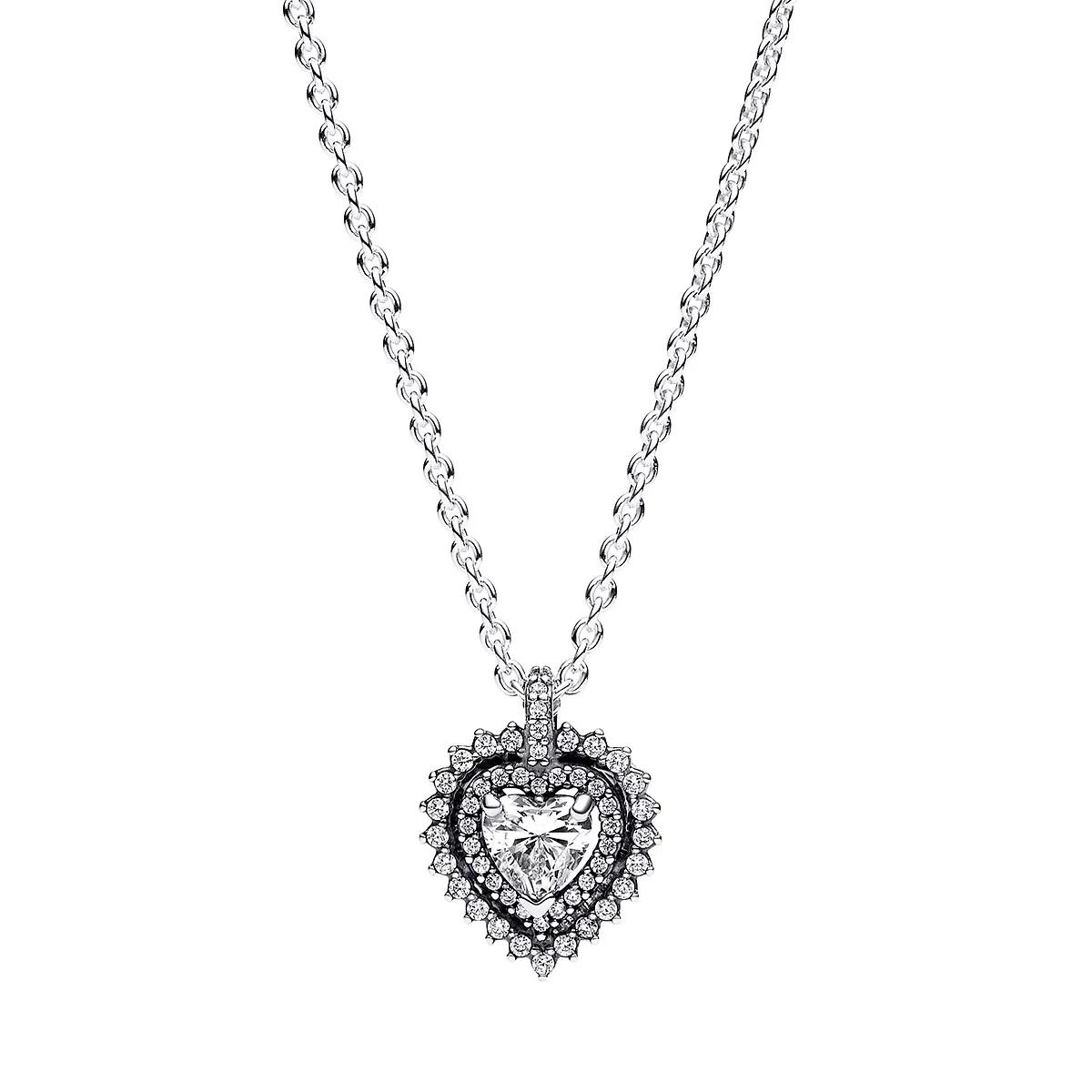 Pandora heart 2025 necklace silver