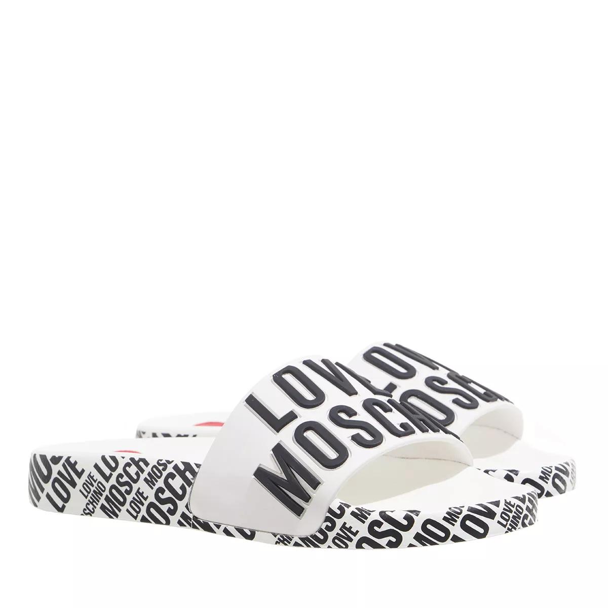 Love Moschino Pool Slides Bianco Slide