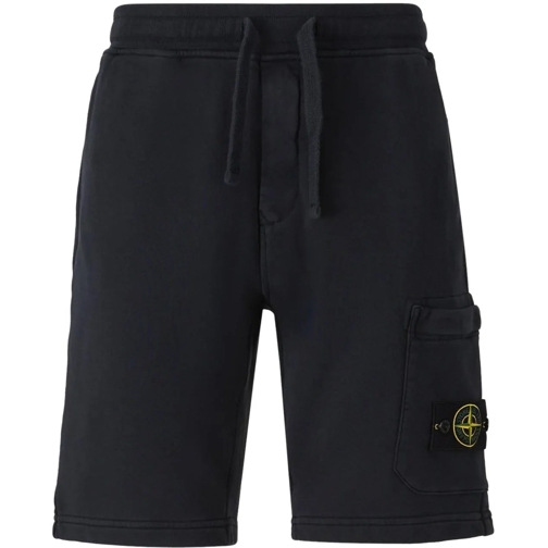 Stone Island Kurze Hosen Bermuda Polar Cotton blau
