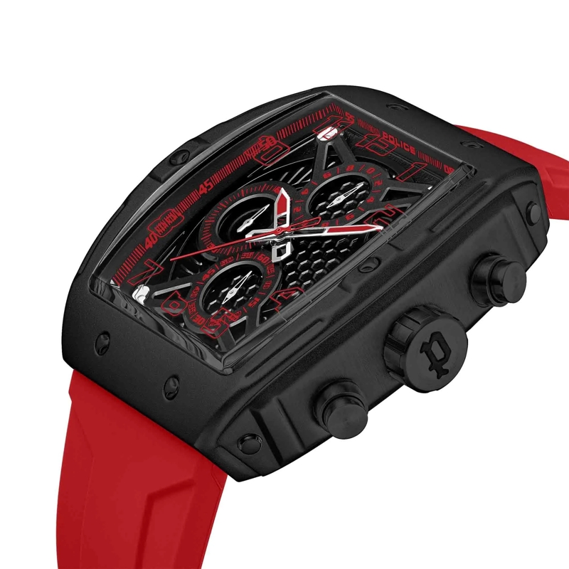 Police Automatikuhr Quarzuhr Coswig rot(Image 3)