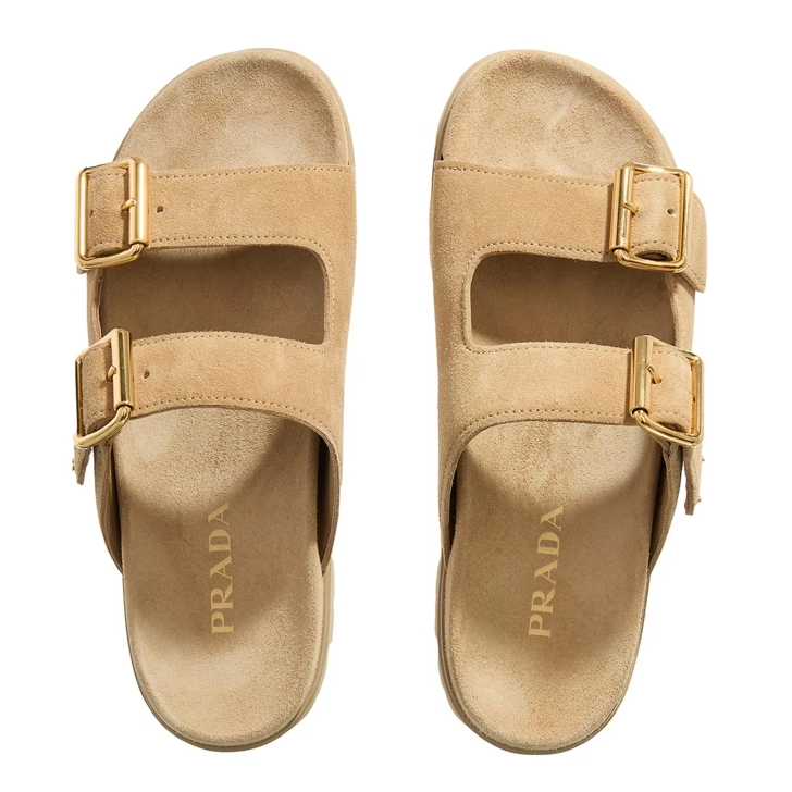 Prada Sandali Scamosciato Ecru Sandal