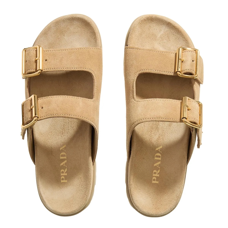 Prada Sandalen Sandali Scamosciato Ecru(Image 8)