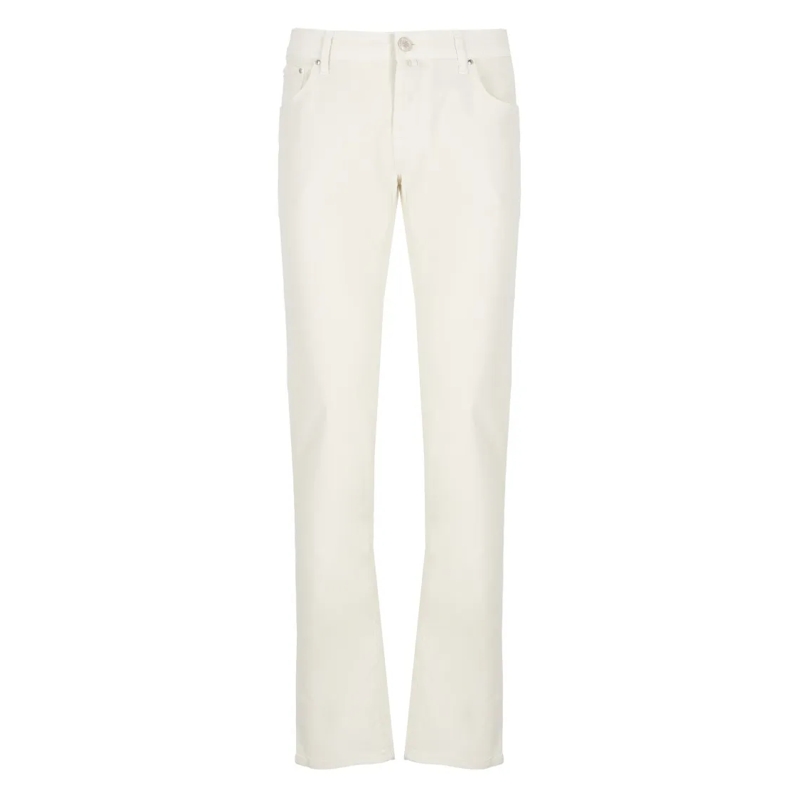 Jacob Cohen Jeans White Cotton Nick Slim Pants White