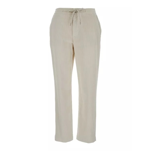 Eleventy Beige Corduroy Trousers With Drawstring Neutrals 