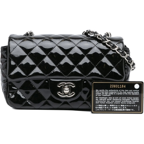 Chanel Sac à bandoulière 2014-2015 Mini Rectangular Classic Patent Single F schwarz (Image 19)