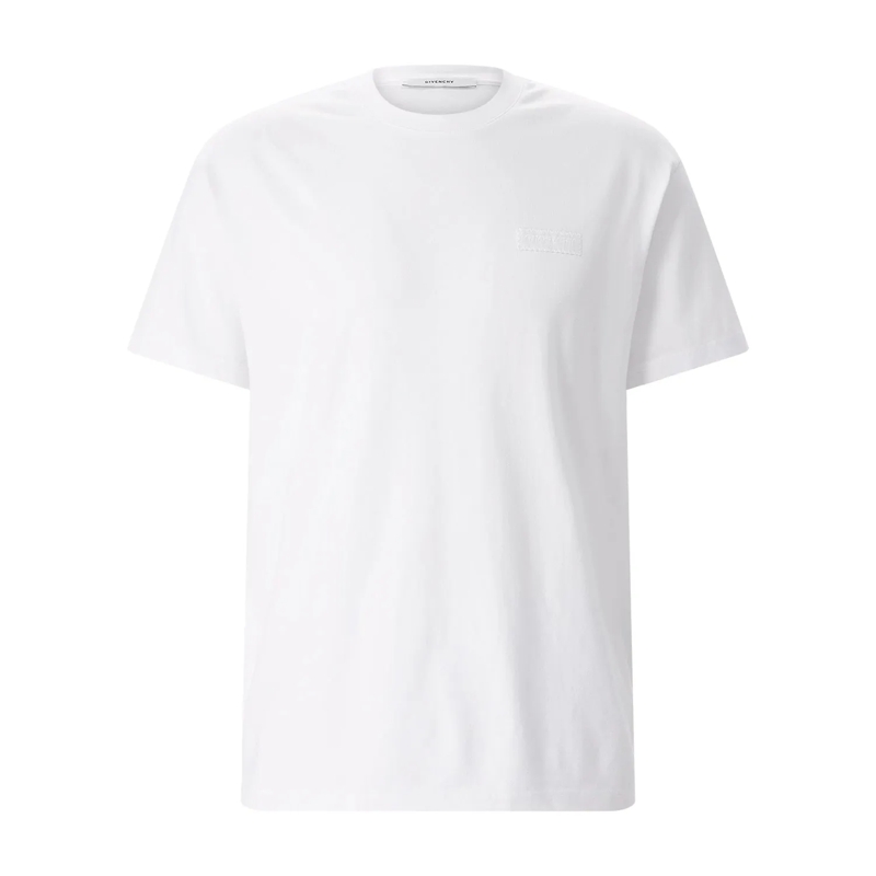 Givenchy T-Shirt White Plain Cotton T-Shirt With Tonal Logo Detail White