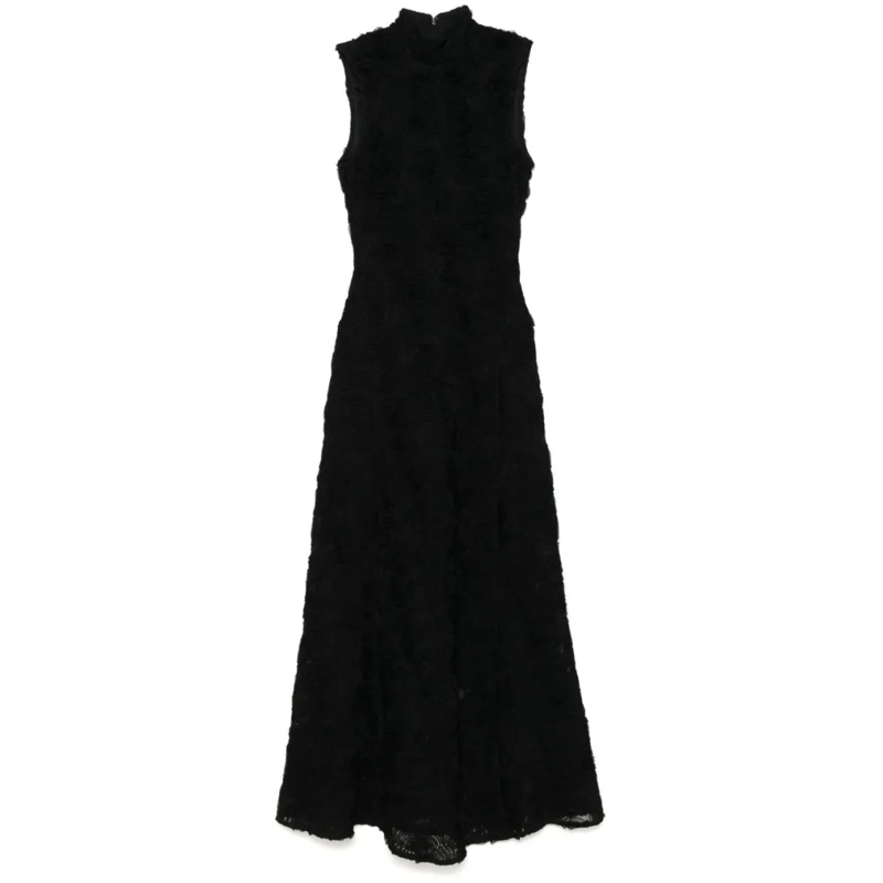 Rotate  Sleeveless Maxi Dress With Floral Texture Black