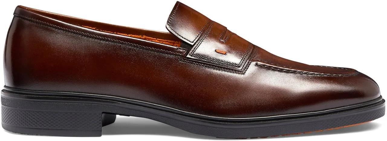 Santoni Loafer - Men's leather Easy loafer - Gr. UK_10_5 - in Weiß - für Herren