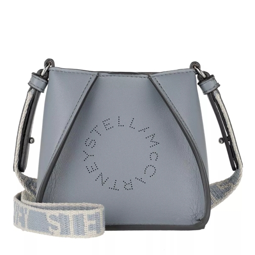 Stella McCartney Micro Tote Bag Eco Soft Alt Nappa Logo Cameo Blue Crossbody Bag