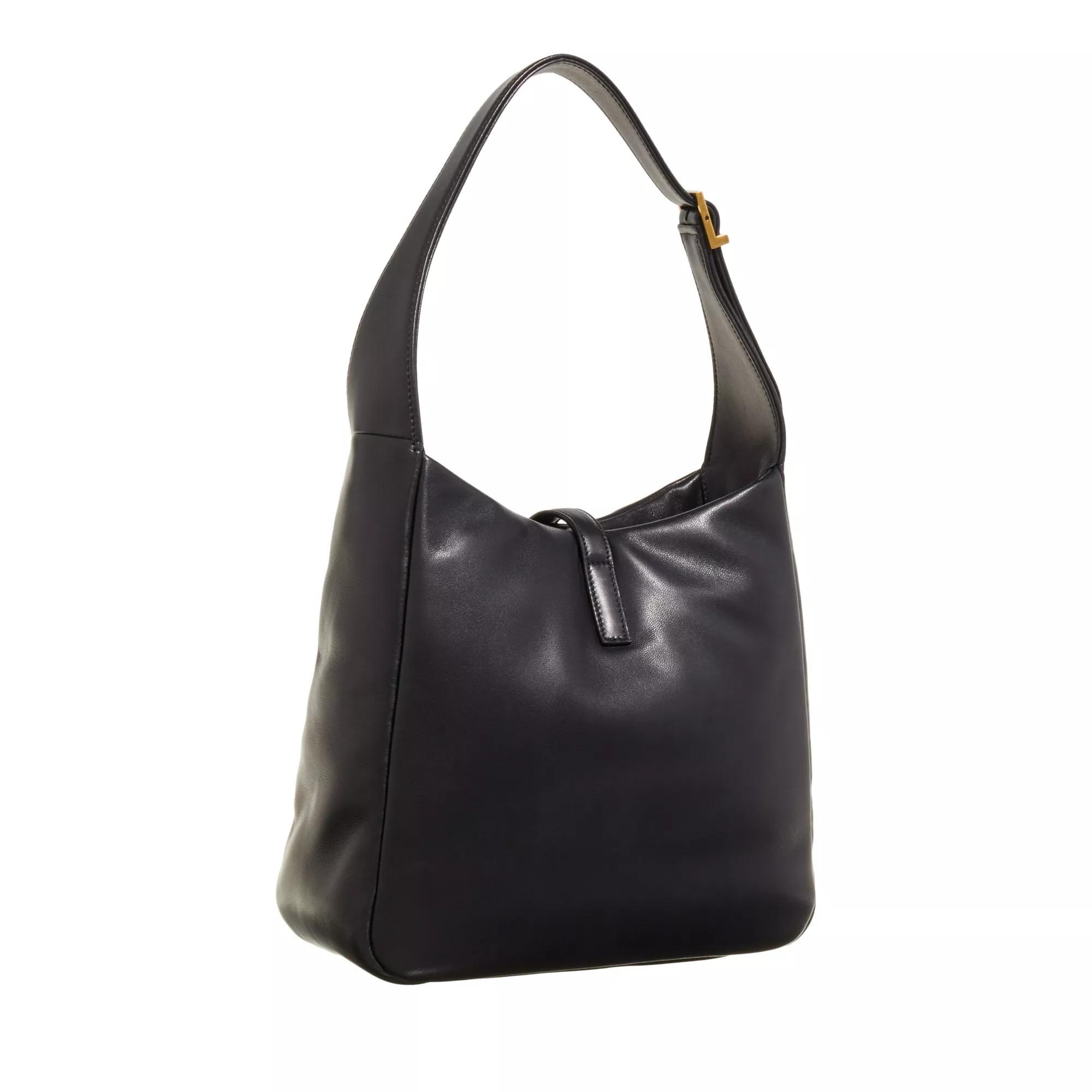 Saint Laurent Hobo bags Le 5A7 Small Shoulder Bag in zwart