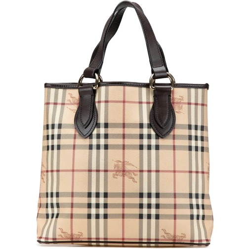 Burberry Sac à provisions 2000-2024 Haymarket Check Coated Canvas Tote braun