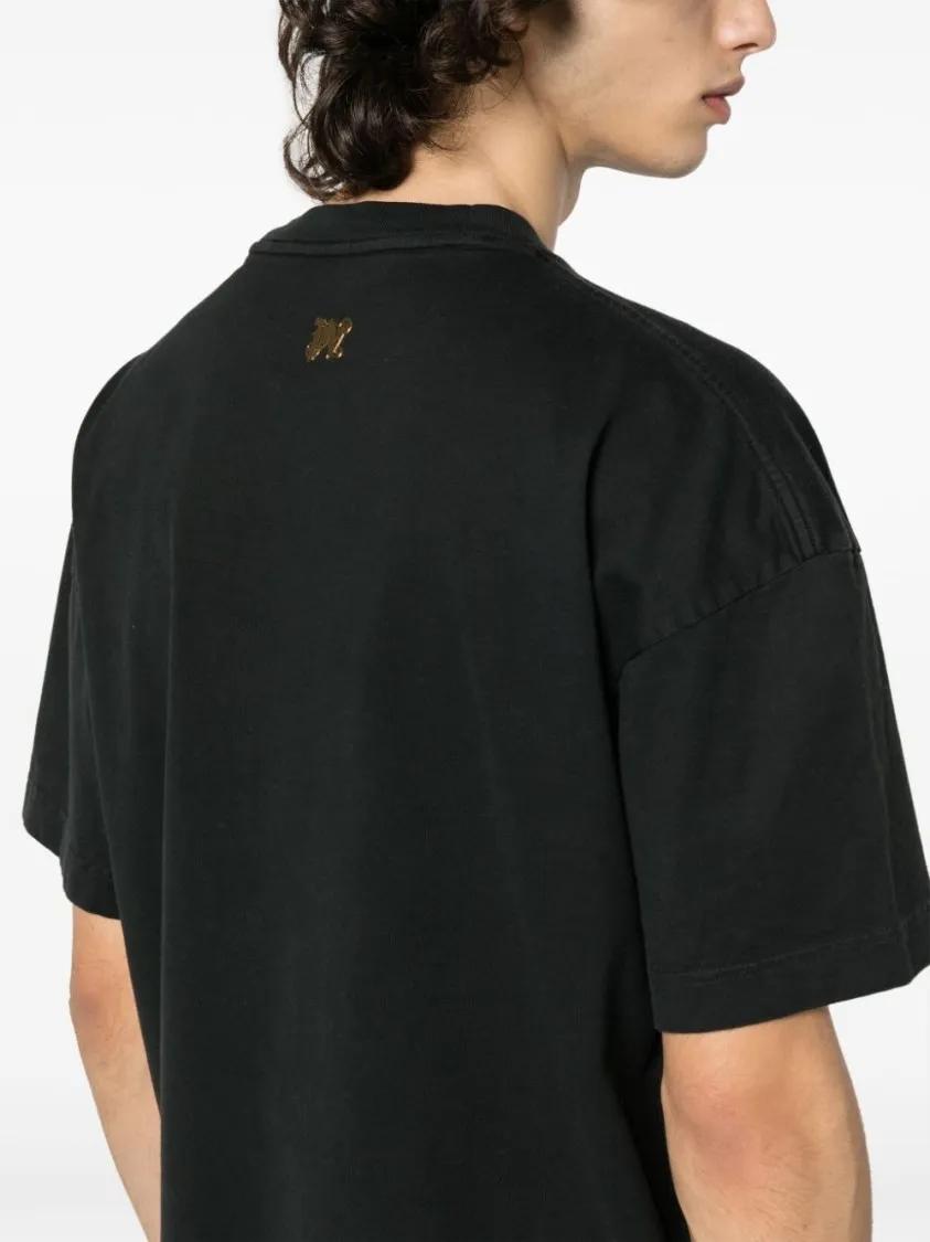 Palm Angels - T-Shirt With Logo - Größe XL - schwarz