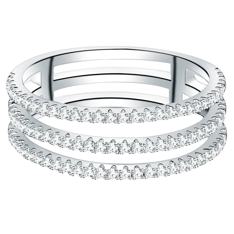 Trilani Ring Sterling Silber Ring Zirkonia silber
