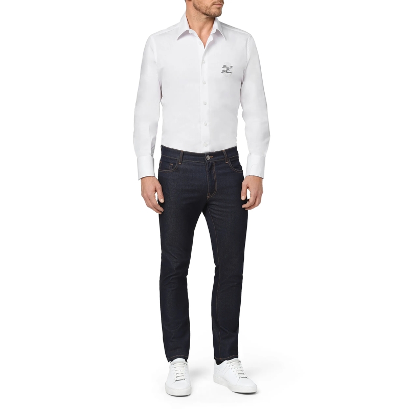 BILLIONAIRE Hemd Hemd Slim Fit Crest weiss(Image 4)
