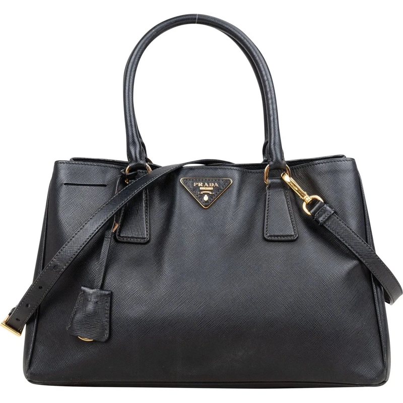 Prada Tote Prada Black Saffiano Leather Galleria Handbag schwarz