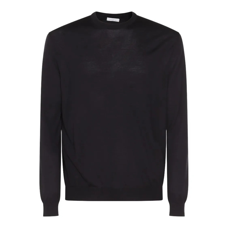 Malo Pull Classic Long-Sleeved Crew Neck Sweater Black