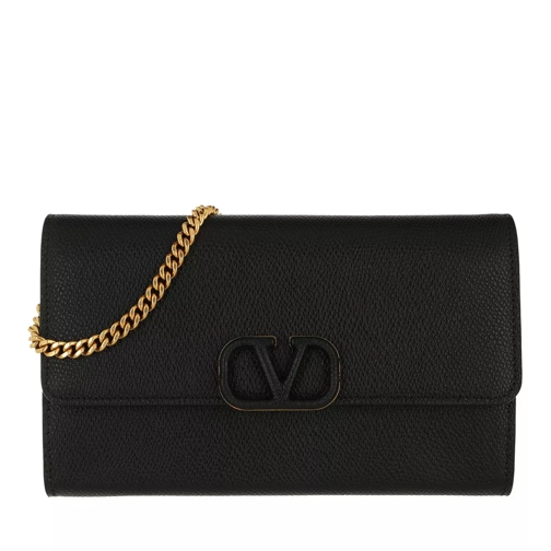 Valentino Garavani VLogo Signature Chain Wallet Black Wallet On A Chain
