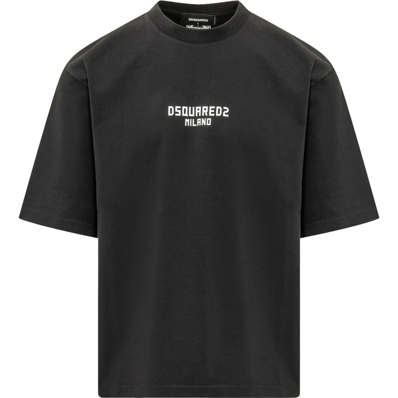 Dsquared2 T-shirt T-shirt Loose Fit con Stampa Logo schwarz