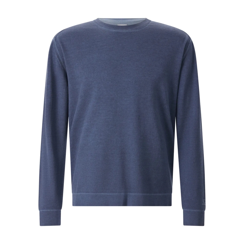 CP Company Trui Pullover aus Baumwolle blau