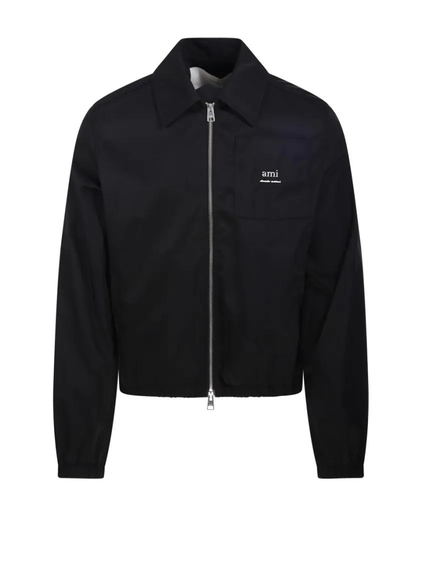 Thumbnail - AMI Paris - Black Zipped Jacket - Größe XL - schwarz