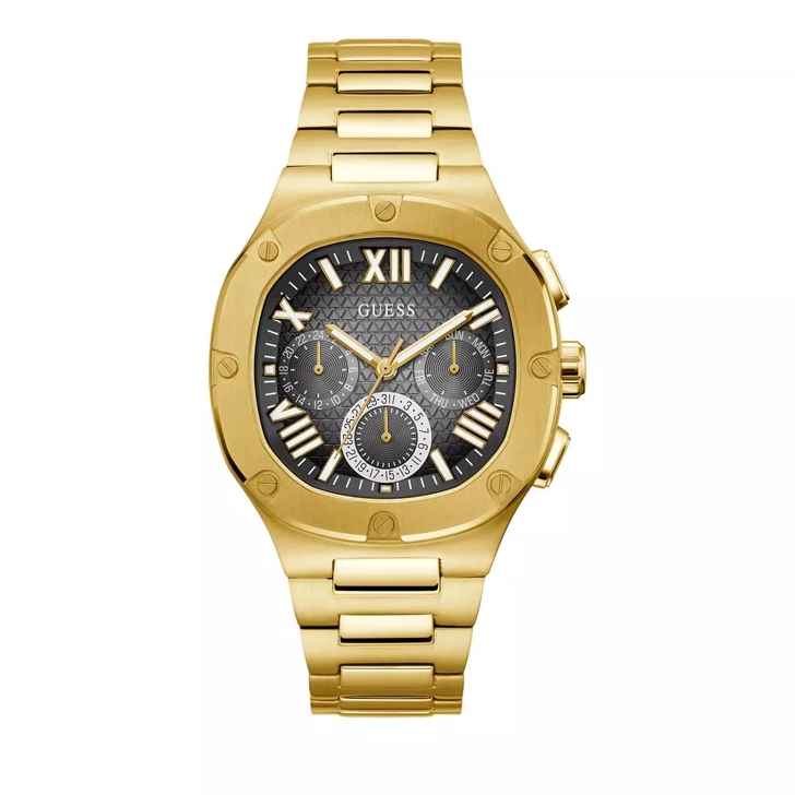 Guess HEADLINE Gold Tone Montre multifonction