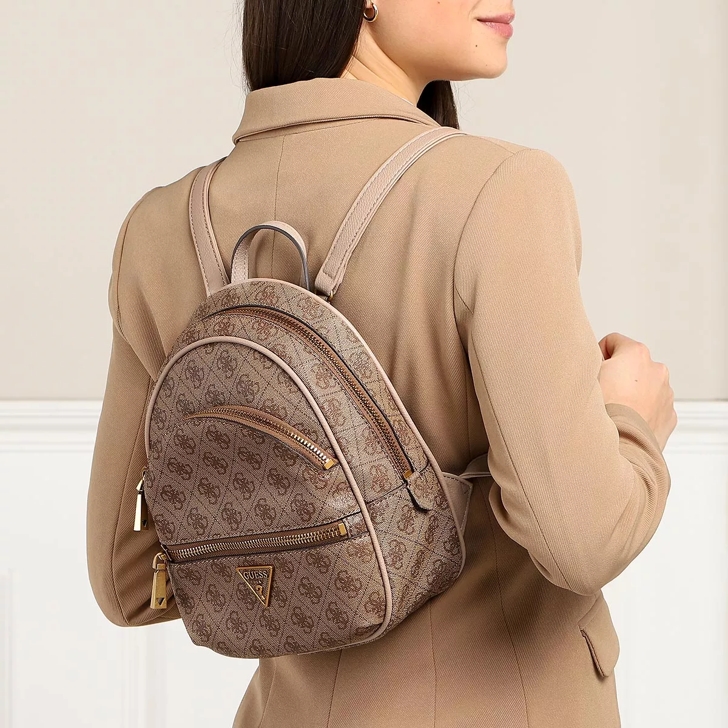 Guess Manhattan Backpack Latte Logo Backpack