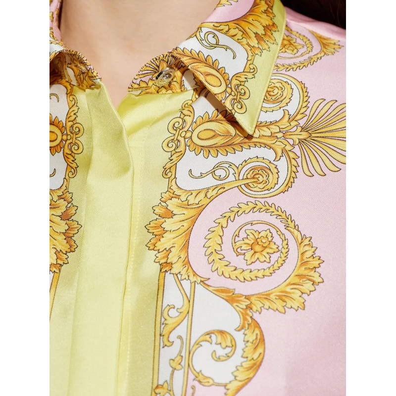 Versace Chemisier Shirts Pale Yellow/Rose rose(Image 4)
