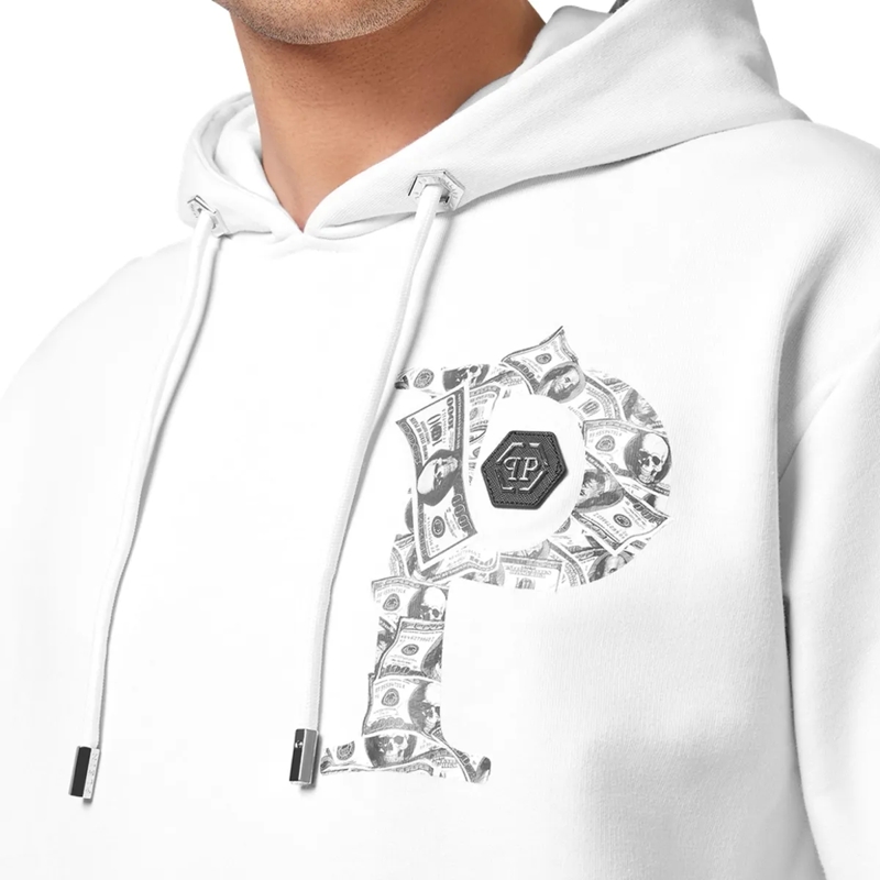 Philipp Plein Top Hoodie Money weiss(Image 5)