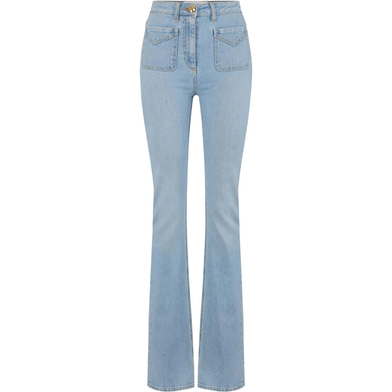 Elisabetta Franchi Jeans à jambe droite Elisabetta Franchi Women's Jeans Trousers Jeans Li blau