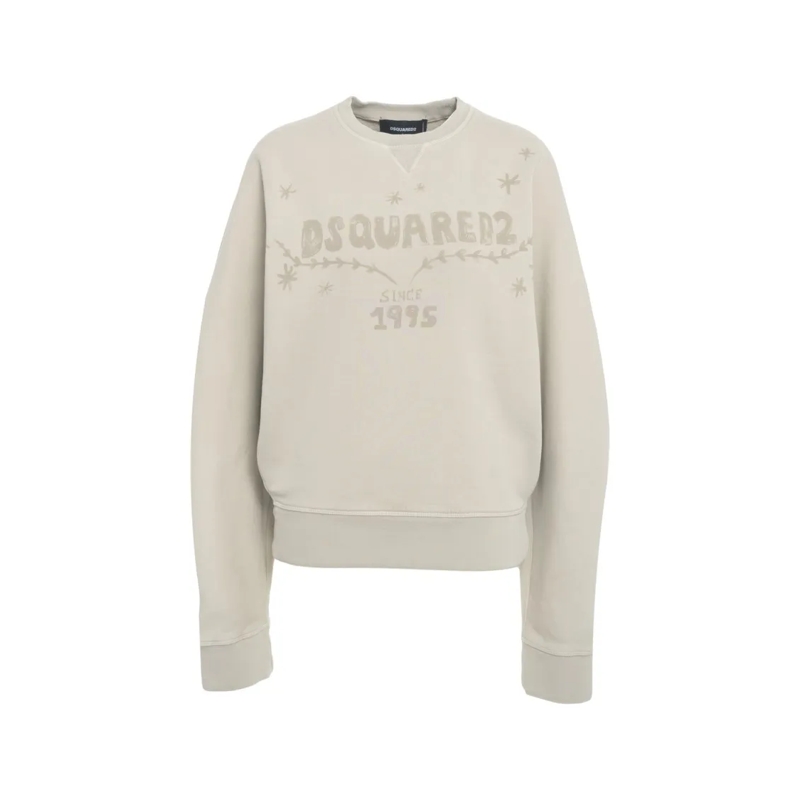 Dsquared2  Logo Print Sweatshirt Neutrals