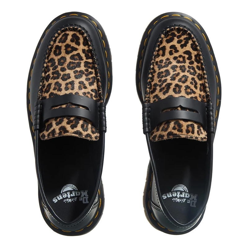 Dr. Martens Loafer Penton  Black+Light Tan Smooth+Mini Leopard(Image 6)
