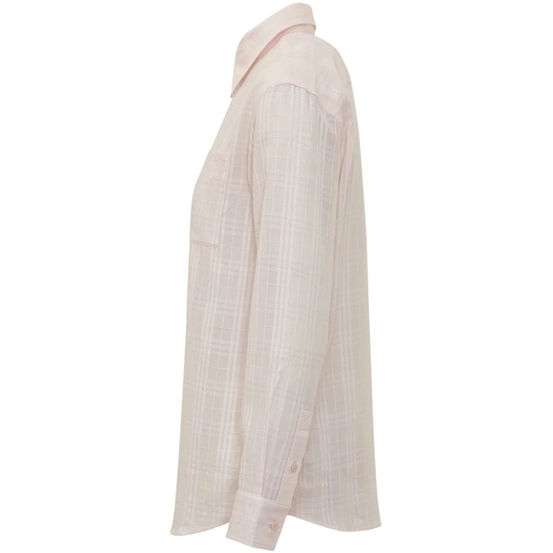 Burberry Bluse Camicia Emma a Quadri con Ricamo Logo rose(Image 3)