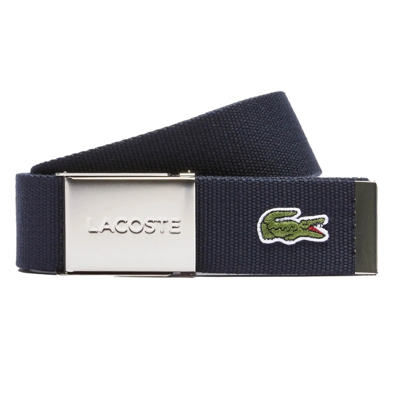 Lacoste Gürtel Lacoste LACOSTE Herren Gürtel aus Stoff - schönes  dunkel-blau
