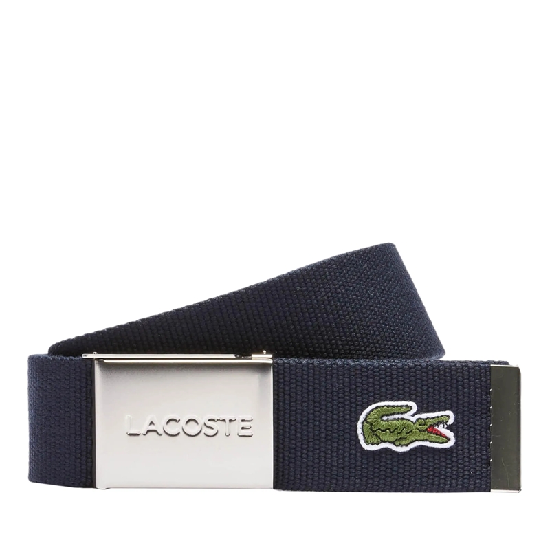 Lacoste Gürtel Lacoste LACOSTE Herren Gürtel aus Stoff - schönes  dunkel-blau