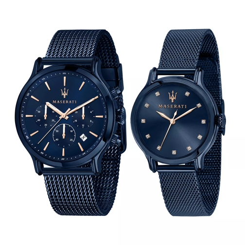 Maserati Blue Edition Special Pack Pair Blue Multifunctioneel Horloge
