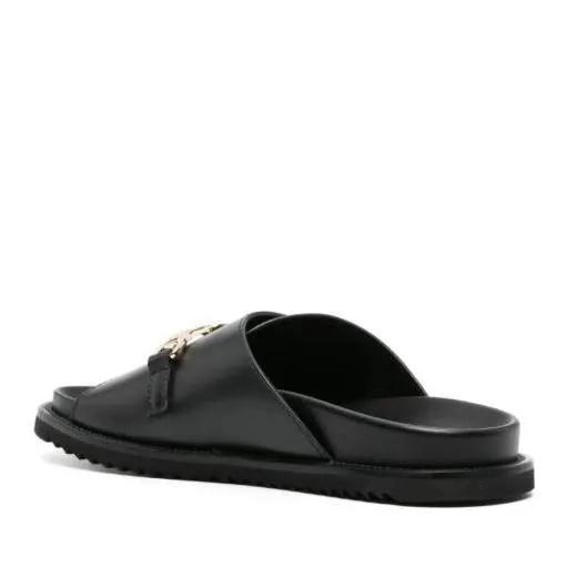 Thumbnail - Doucal's Sandalen - Logo-Buckle Leather Slides - Gr. 37 (EU) - in Schwarz - für Damen