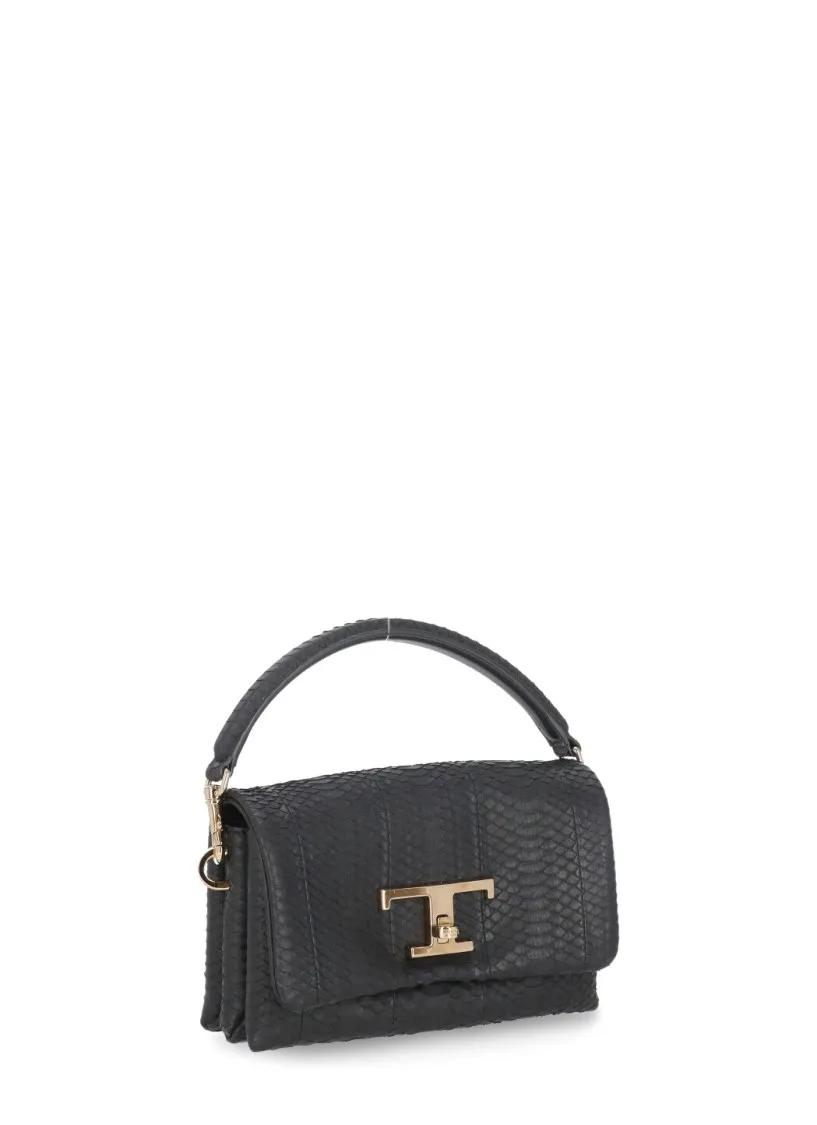 TOD'S Crossbody bags Black Python Leather Bag in zwart