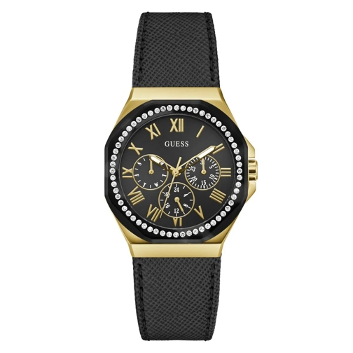 Guess Automatikuhr Quarz-Analoguhr Glaze schwarz