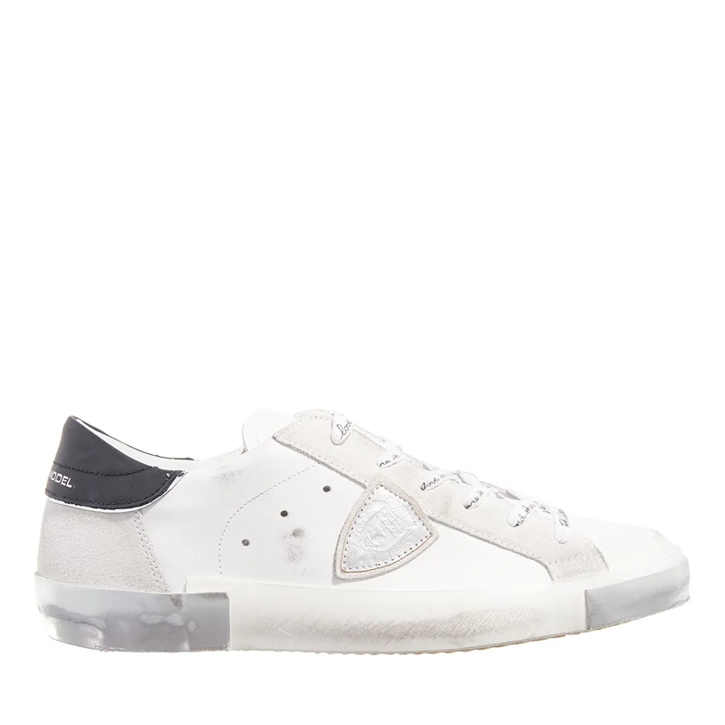 Philippe Model Low-Top-Sneaker Prsx Low Woman Foxy Lamine' Blanc Argent