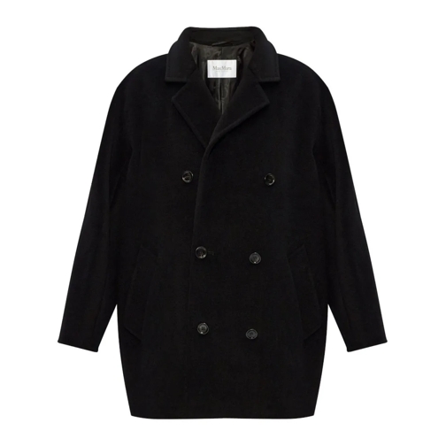 Max Mara Übergangsjacke Black Virgin Wool-Cashmere Blend Blazer Black