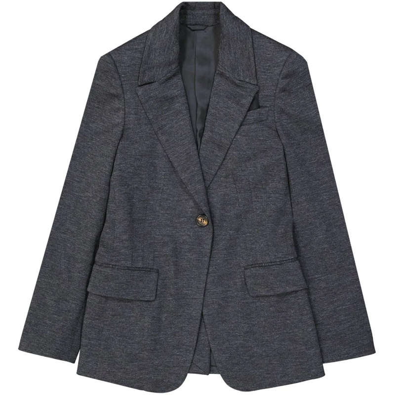 Brunello Cucinelli T-Shirt Brunello Cucinelli Wool Blazer grau