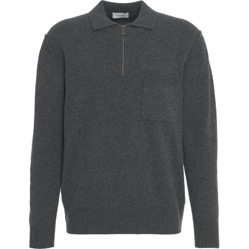 Paolo Pecora  T-neck sweater grau