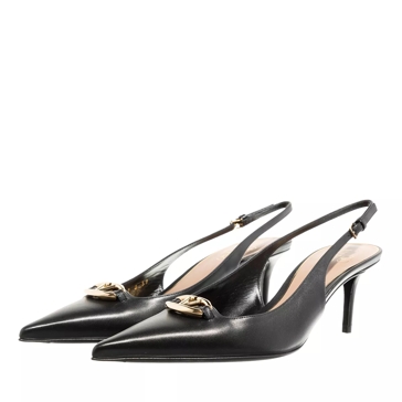 フラットシューズ VALENTINO Valentino Garavani 'Vlogo Moon' slingbacks VALENTINO GARAVANI VLOGO Moon 20 embellished leather-trimmed
