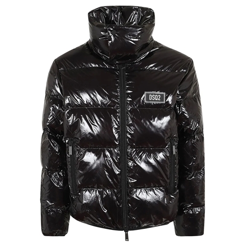 Dsquared2 Daunenjacken Nylon Ripstop Down Jacket With Hood And Zip Pocket Black