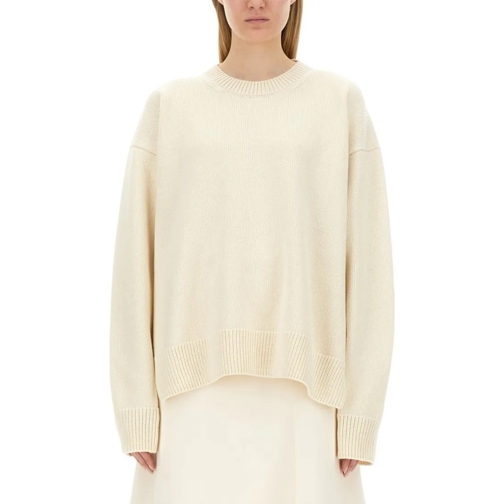 Jil Sander Pullover Regular Fit Wool And Cashmere Sweater Neutrals