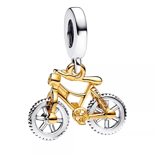 Pandora Moveable bike sterling silver and 14k gold-plated  Golden Pendant