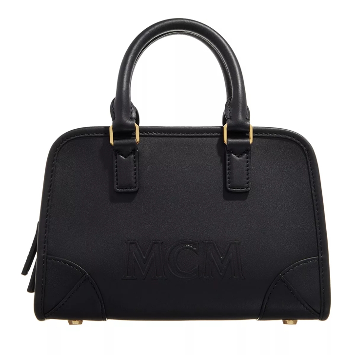 MCM Aren Boston Mini Black Crossbody Bag