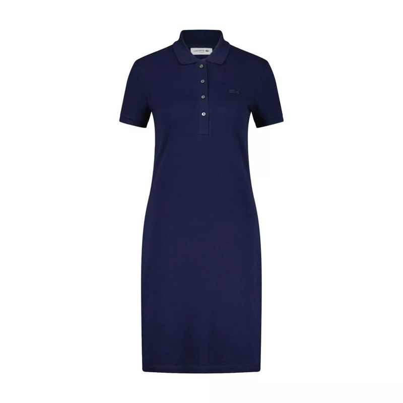 Lacoste Minikleid Slim-Fit Polokleid mit Logo Dunkelblau
