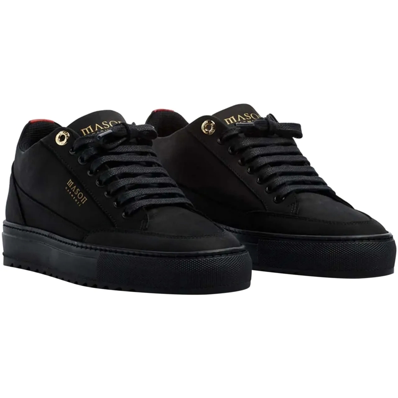 Mason Garments Low-Top-Sneaker Heren Tia Nabuk Sneaker Zwart schwarz(Image 4)