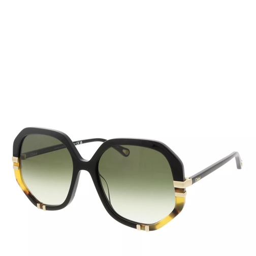 Chloé CH0105S-002 58 Woman Bio Acetat Black-Green Sunglasses